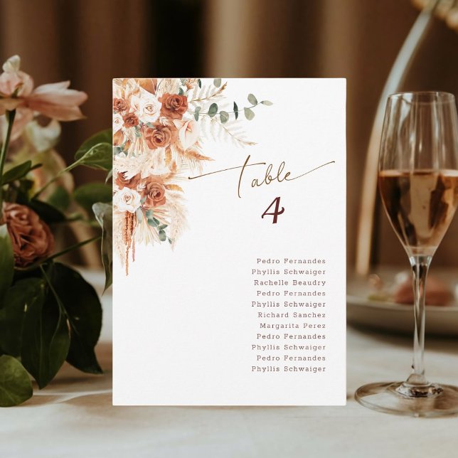 calligraphy  script Boho wedding table number (Creator Uploaded)