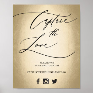Calligraphy Script Capture The Love Wedding Sign