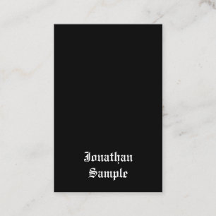 Calligraphy Script Classic Black White Retro Look Business Card