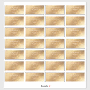 Calligraphy Script DIY Guest Address Faux Gold