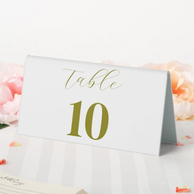 calligraphy script Elegant Wedding Table Number (In SItu (Wedding))