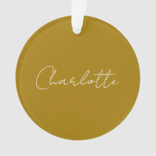 Calligraphy Script Gold Colour Custom Name Edit Ornament