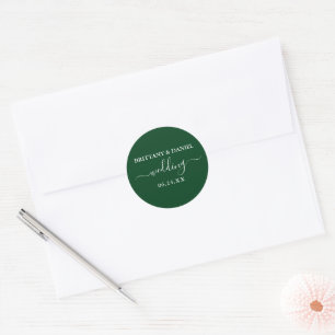 Calligraphy Script Green Wedding Envelope Seals