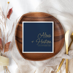 Calligraphy Script Personalised Wedding Rehearsal Napkin