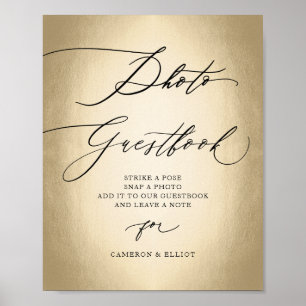 Calligraphy Script Photo Guestbook Wedding Sign