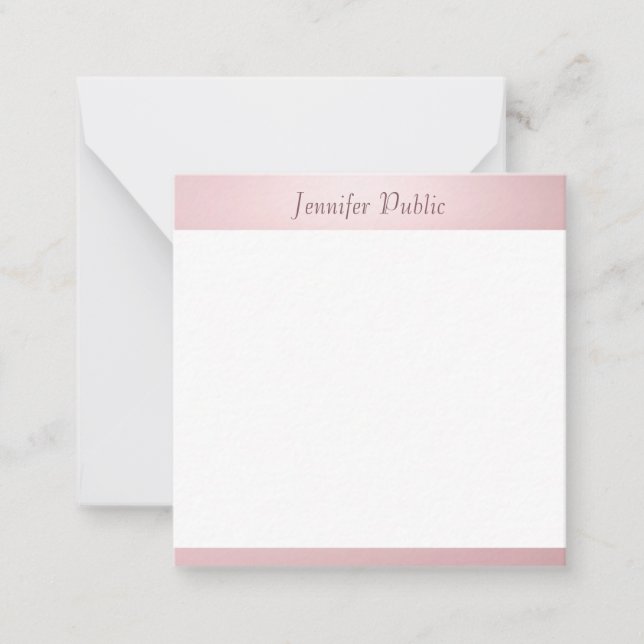 Calligraphy Script Template Elegant Rose Gold (Front)