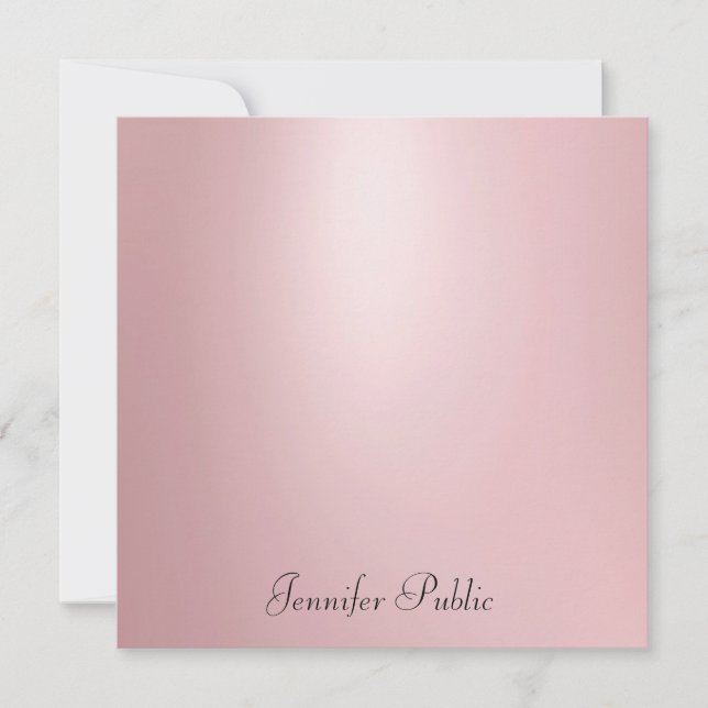 Calligraphy Script Template Elegant Rose Gold (Front)