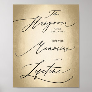 Calligraphy Script The Hangover Only Wedding Sign