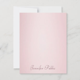Calligraphy Script Trendy Rose Gold Elegant Modern Card
