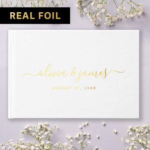 Calligraphy Script Wedding Guest Book
