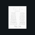 Calligraphy Script Wedding Vows Canvas Print<br><div class="desc">Modern and elegant design printed Calligraphy Script Wedding Vows Canvas Print that can be customised with your text. Please click the "Customise it" button and use our design tool to modify this template. Check out the Graphic Art Design store for other products that match this design!</div>