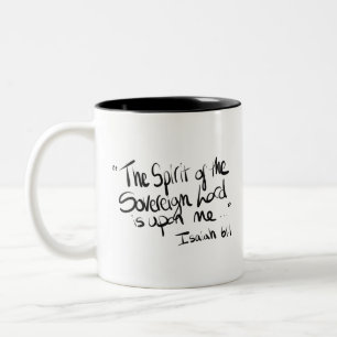 Calligraphy Scripture Quote “Spirit ...” Two-Tone Coffee Mug