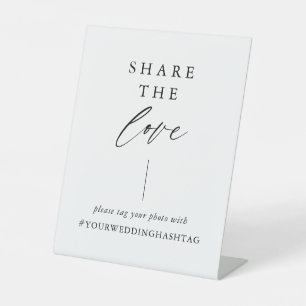 Calligraphy Share The Love Social Media Sign