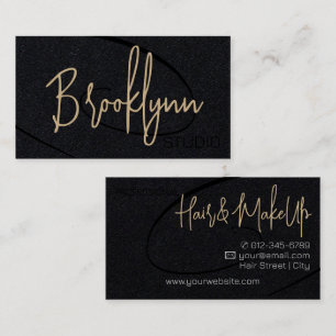 Calligraphy Signature Professional Hair Studio Business Card