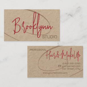 Calligraphy Signature Professional Hair Studio Business Card