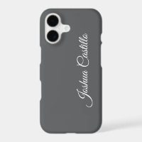 Calligraphy Simple Grey Professional Name