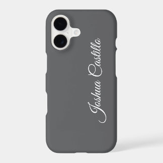Calligraphy Simple Grey Professional Name