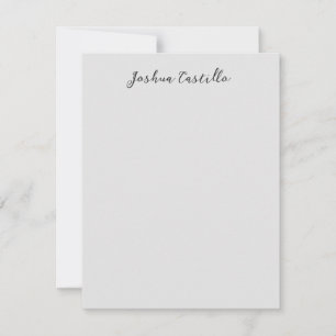 Calligraphy Simple Grey Professional Name Card