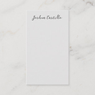 Calligraphy Simple Grey Professional Name Enclosure Card