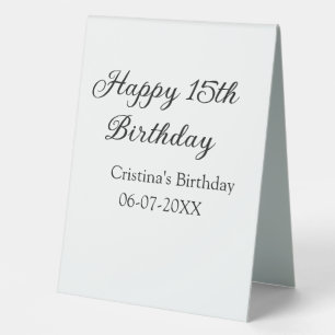 calligraphy simple minimal happy 15th birthday