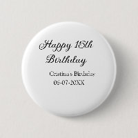 calligraphy simple minimal happy 15th birthday