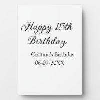 calligraphy simple minimal happy 15th birthday