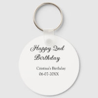 calligraphy simple minimal happy 2nd birthday