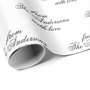 Calligraphy Simple Modern Elegant Custom Wrapping Paper