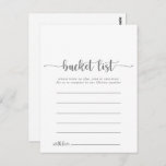 Calligraphy Simple Silver Bucket List Cards<br><div class="desc">These calligraphy simple silver bucket list cards are the perfect activity for a rustic wedding reception or bridal shower. The simple and elegant design features classic and fancy script typography in silver. Change the wording to suit any life event. Bucket list sign is sold separately.</div>