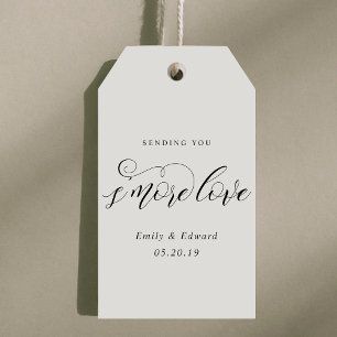 Calligraphy S'more Love Custom Wedding Favour Tags
