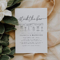 Calligraphy Stock The Bar Shower Invitation 