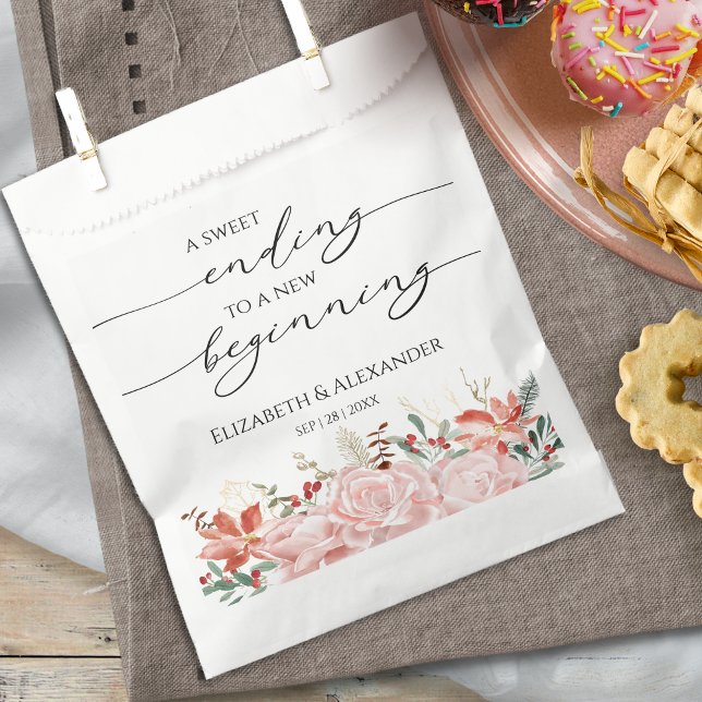 Calligraphy | Sweet Ending New Begin Wedding Favour Bags (Creator Uploaded)