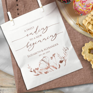 Calligraphy Sweet Ending New Begin Wedding Favour Bags