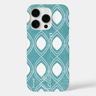 Calligraphy Teal Any Colour Personalised iPhone iPhone 16 Pro Case