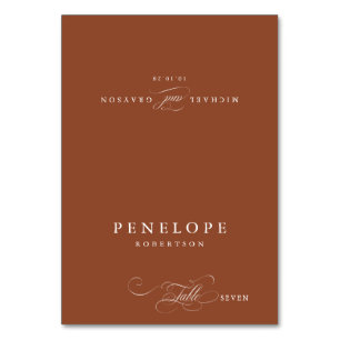 Calligraphy Terracotta Boho Guest Name Place Card