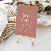 Calligraphy Terracotta Selfie Station Sign