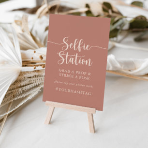 Calligraphy Terracotta Selfie Station Sign