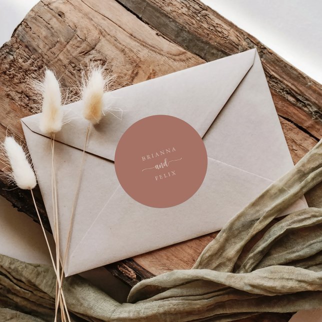 Calligraphy Terracotta Wedding Envelope Seals (Creator Uploaded)