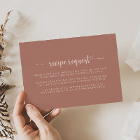 Calligraphy Terracotta Wedding Recipe Request