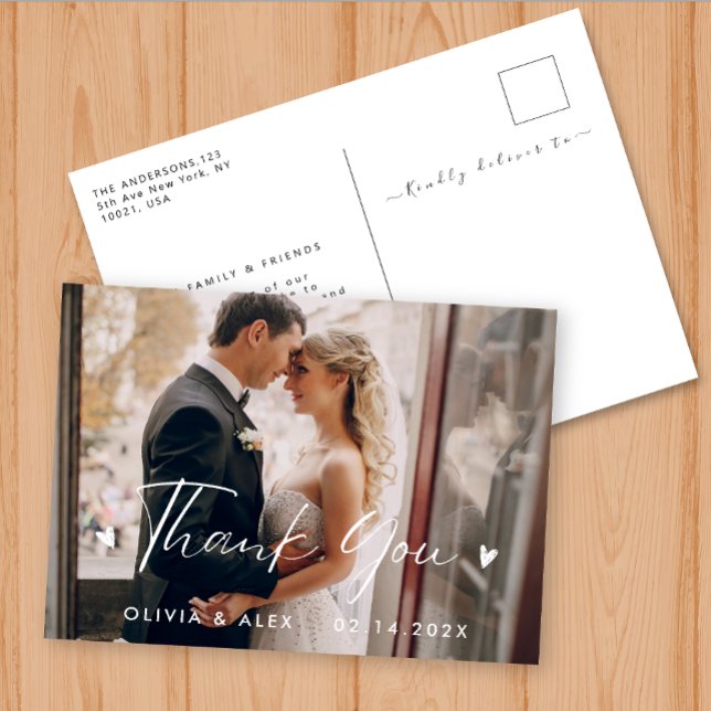 Calligraphy Thank You Postcard (Creator Uploaded)
