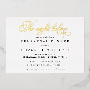 Calligraphy The Night Before Rehearsal Dinner