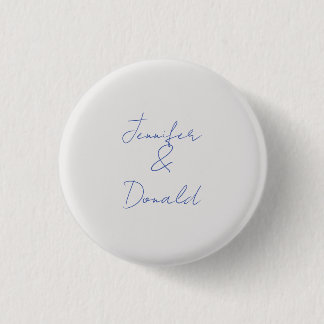 Calligraphy trendy classical plain personal names 3 cm round badge