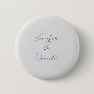 Calligraphy trendy classical plain personal names 6 cm round badge