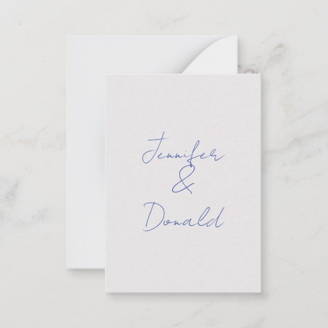 Calligraphy trendy classical plain personal names card (Front)