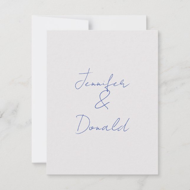 Calligraphy trendy classical plain personal names card (Front)