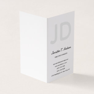 Calligraphy trendy classical script monogram business card