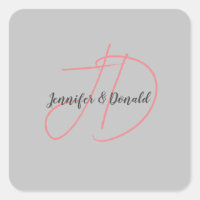 Calligraphy trendy classical script monogram