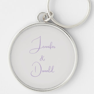 Calligraphy trendy classical script plain personal key ring
