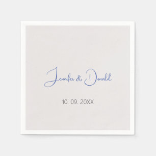 Calligraphy trendy classical script plain personal napkin