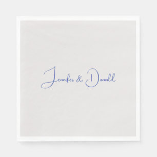 Calligraphy trendy classical script plain personal napkin